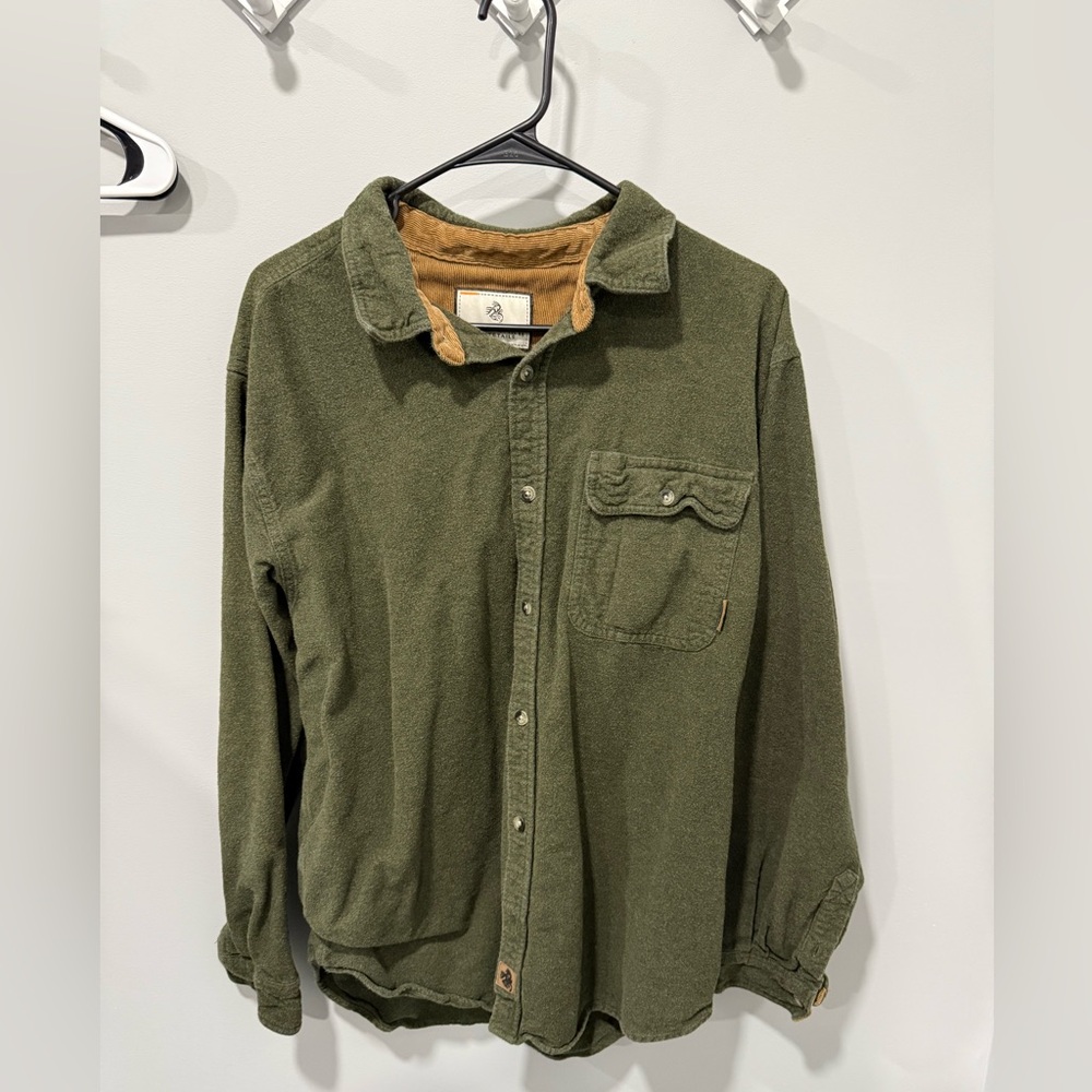 Legendary Whitetails Olive Green Fleece Button-Down Shirt